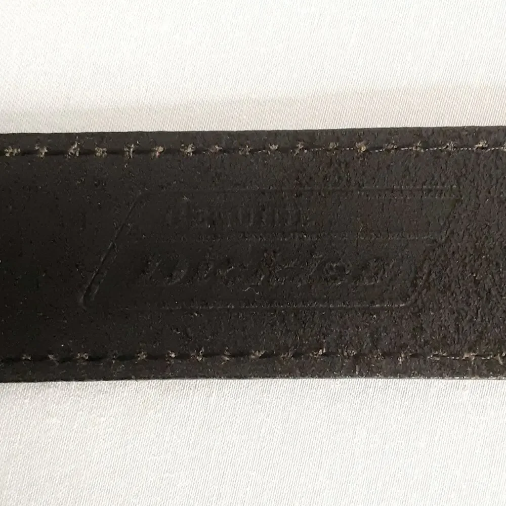 💎Dickies Genuine Black Leather Belt 46 to 48 Waist Curved Strap